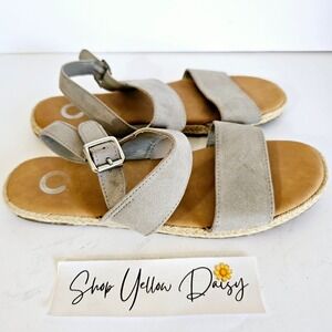 Gray Espadrille Sandals